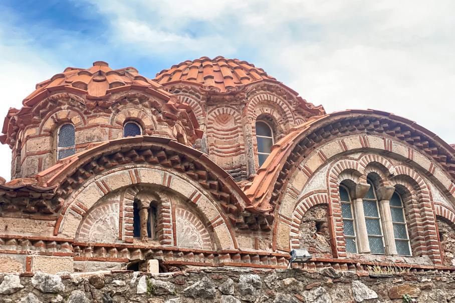 byzantine rooftops in Mystras Castle