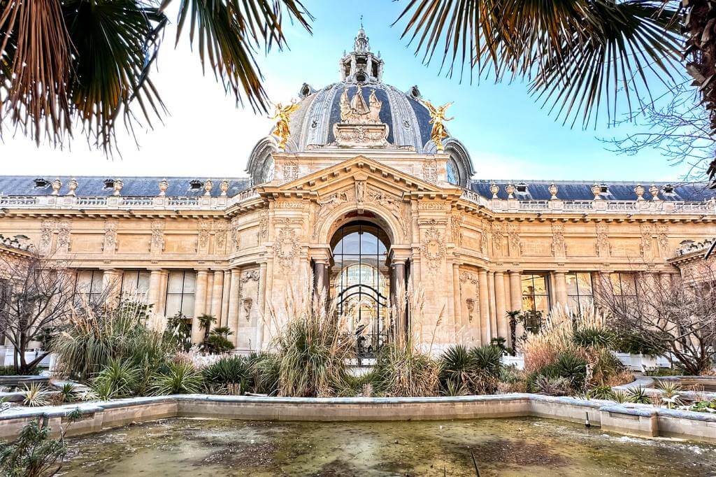 Petit Palais Museum courtyard with a fountain and a dome