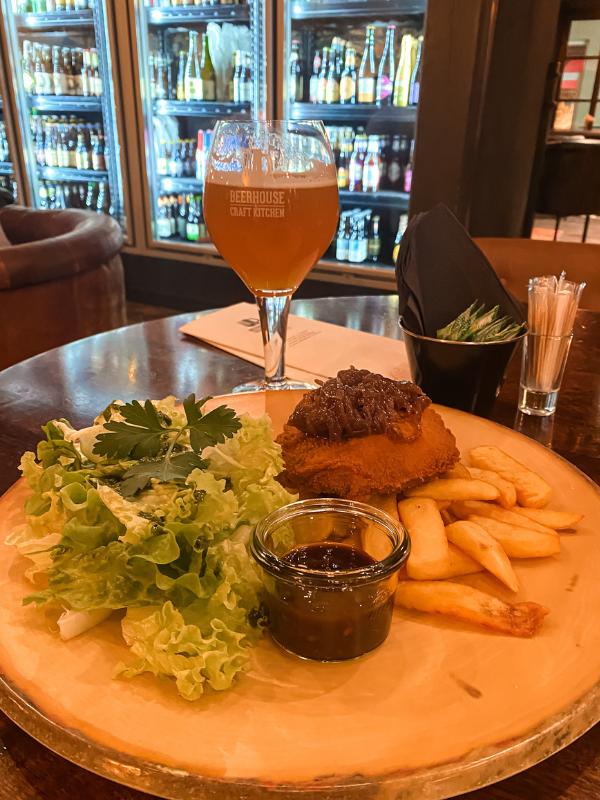 portobello schnitzel on a plate