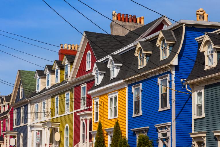 colourful homes in st john's newfoundland