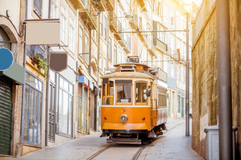 street car in porto