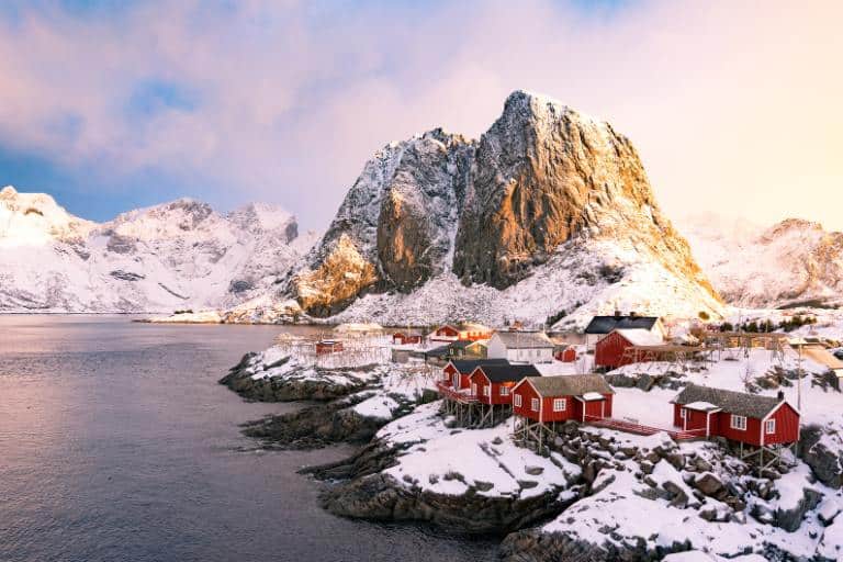 Lofoten Islands in winter