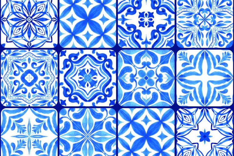 blue ajuelo tiles