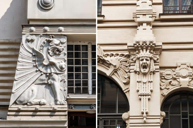 art nouveau facades riga