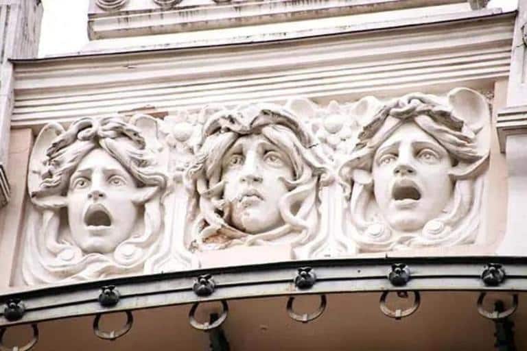 art nouveau faces