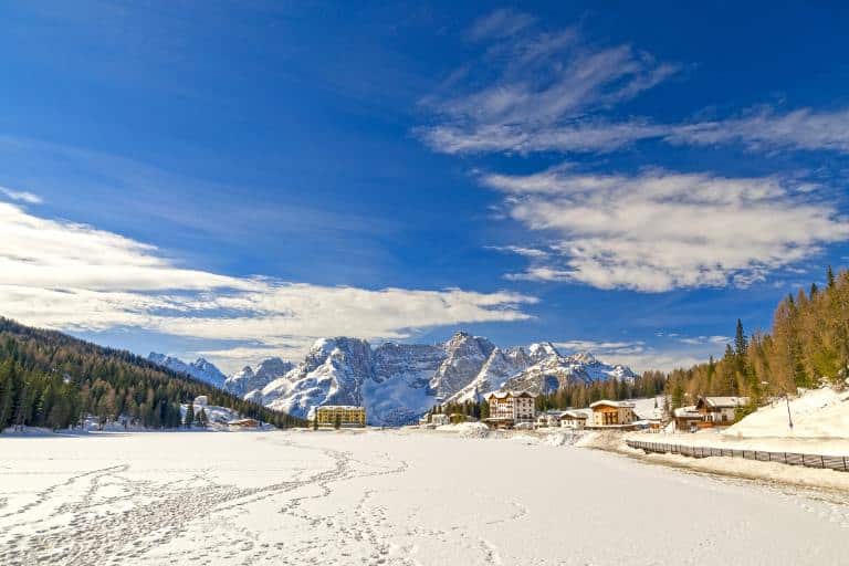 dolomites in winter