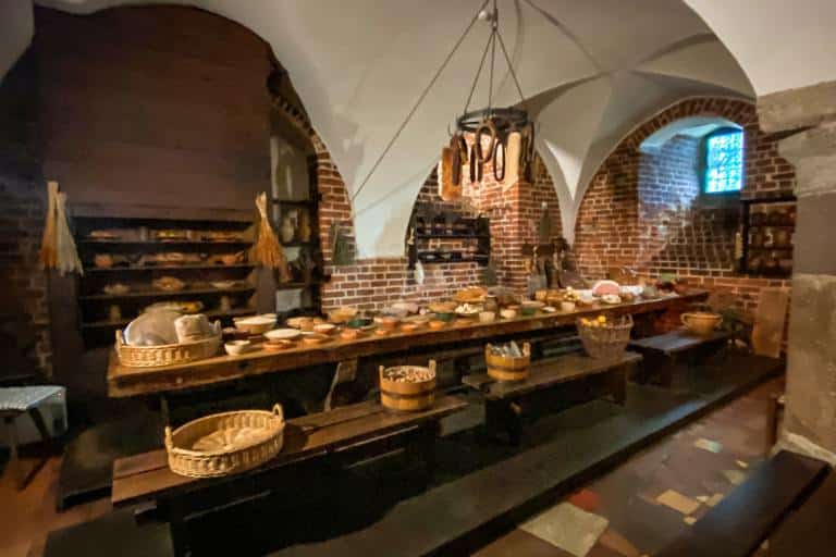 medieval kitchen setup