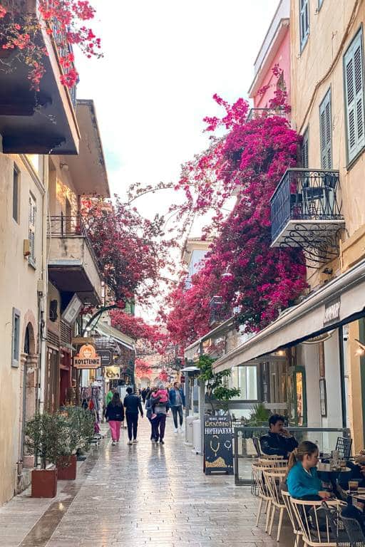 flower draped streets