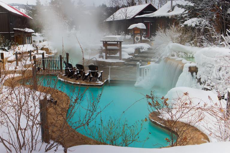 outdoor winter spa