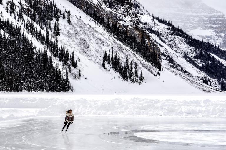 skating in winter