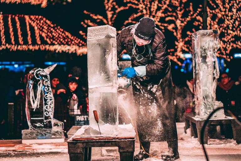 winter ice sculpture