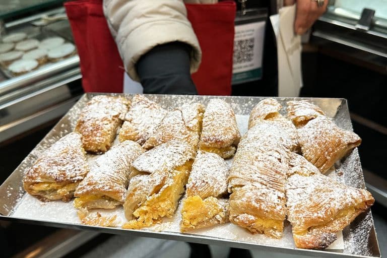 tray with naples pastries