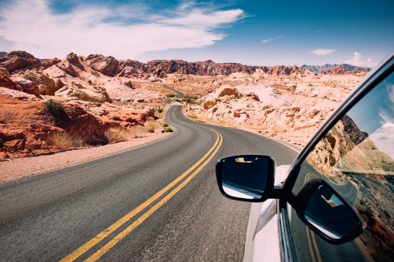 road trip through rocky land