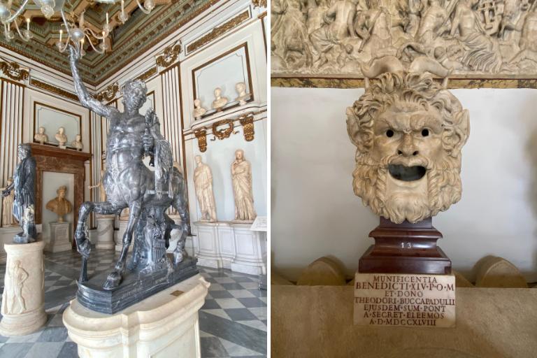 statues at capitoline museums