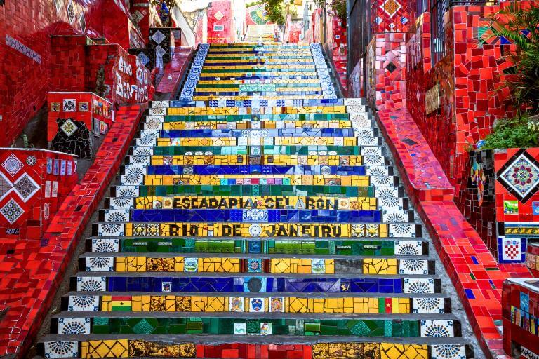 Colorful Escadaria Selaron steps