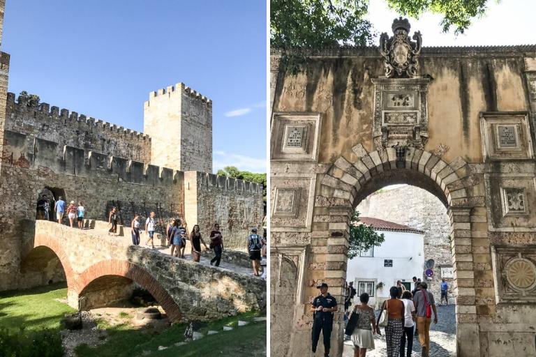 sao jorge castle lisbon walls and gate