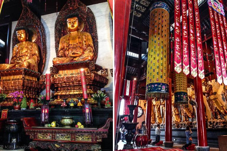 Sacred Jade Buddha Temple inside