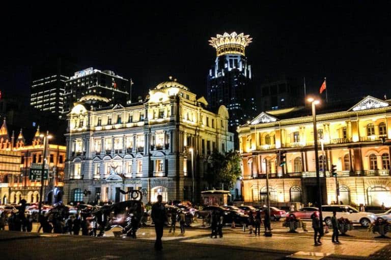 area around the Bund Shanghai