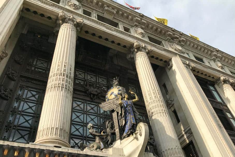 main entrance of selfridges london