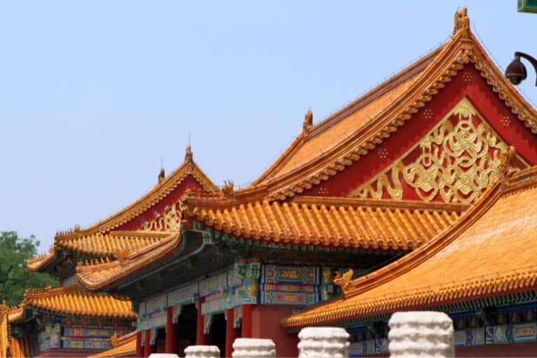 roofs in forbidden city